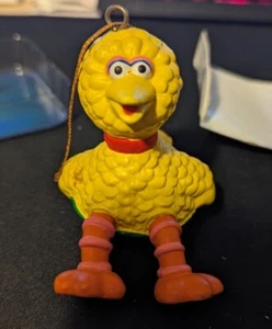 VTG Sesame Street Big Bird on Sled Christmas Kurt Adler Ornament K Mart Yellow - Picture 1 of 9