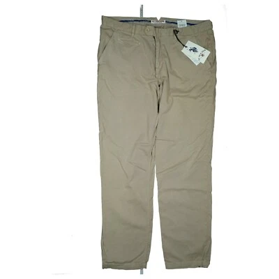 U.S POLO ASSN. Leon Pantalones Jeans Chino Rectos Stretch W38 L32 Beige NUEVO - Imagen 1 de 4