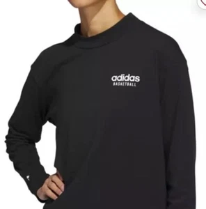 NWT adidas Women's Select Mock Neck Long Sleeve Tee - Black size M - Picture 1 of 9