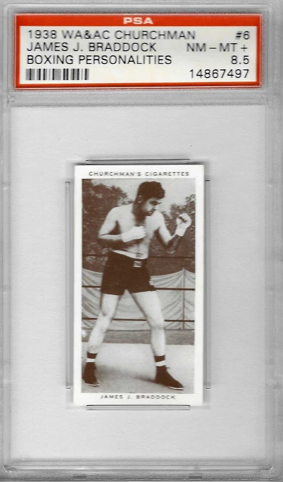 1938 Churchman Boxing #6 James J. BRADDOCK - PSA 8.5+++ HOF "Cinderella Man" - Image 1 of 1