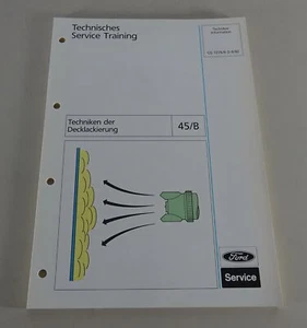Manual de Taller Técnicas El Decklackierung para Ford Fiesta, Escort Etc '1992 - Imagen 1 de 7
