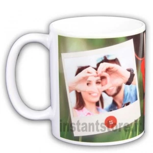 Tazza in ceramica San Valentino personalizzata con foto in polaroid - idea regal - Picture 1 of 3