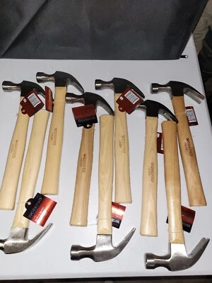  9 martillos de garra WORKPRO 16 OZ con mango de madera de nogal grabado, construyamos más Foto 1 de 3