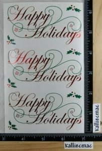 Mrs Grossman HAPPY HOLIDAYS REFLECTIONS Aufkleber VINTAGE SCHWER ZU FINDEN - Bild 1 von 4