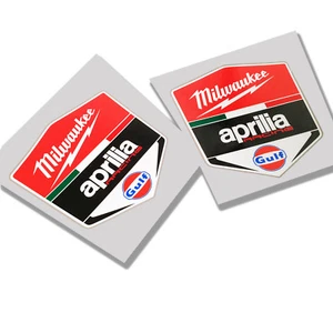 Sponsor Aprilia WSBK SBK stickers  motorcycle decals custom graphics x 2 - Picture 1 of 3
