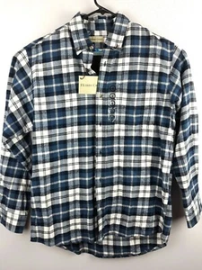 Hobbs Creek Herren Größe M kariert blau & weiß Button Down Hemd Langarm Neu mit Etikett - Bild 1 von 9