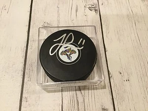 Florida Panthers Jonathan Huberdeau Signed Hockey Puck Autographed NHL i - Picture 1 of 1