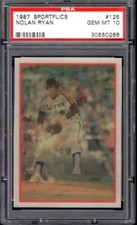 1987 Sportflics Nolan Ryan #125 (266) PSA 10 Gem Mint Astros GOAT HOF