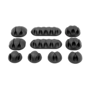 ✅Kabelhalter 10er-Set Selbstklebend  Kabelbefestigung Kabelclips Kabelführung - Bild 1 von 5