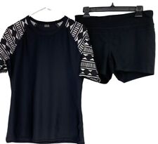 Old Navy Active Lot Of 2 Pieces Workout Shorts + Top Black Large 1803 Stretch
