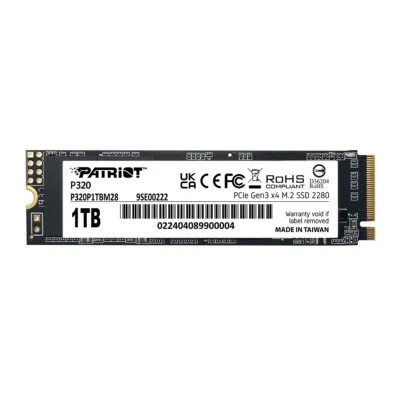 Patriot P320 1TB SSD 2280 M.2 PCIe Gen3 x4 NVMe 1.3 Internal SSD For PC/Laptop - Image 1 of 4