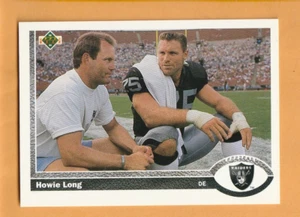Howie Long Los Angeles Raiders 1991 Upper Deck #289 HOF Villanova Wildcats - Foto 1 di 2