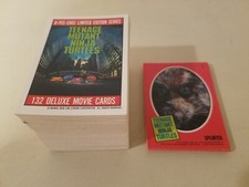 Teenage Mutant Ninja Turtles O-Pee-Chee 1990 Deluxe Movie Card + Sticker Sets VG