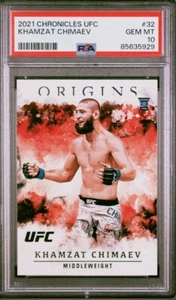 2021 Chronicles UFC Origins KHAMZAT CHIMAEV ROOKIE RC #32 PSA 10 GEM MINT - Picture 1 of 2