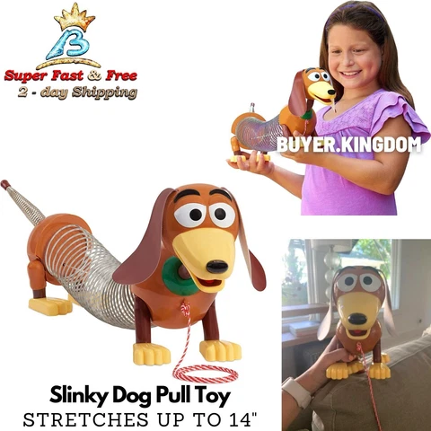 Juguete De Resorte Para Caminar Walking Slinky Dog Toy With Pull String Body 14" Cover