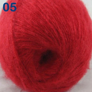 Sale 1 ball MOHAIR 50% Angora goats Cashmere 50% silk Yarn Knitting Red - Picture 1 of 18