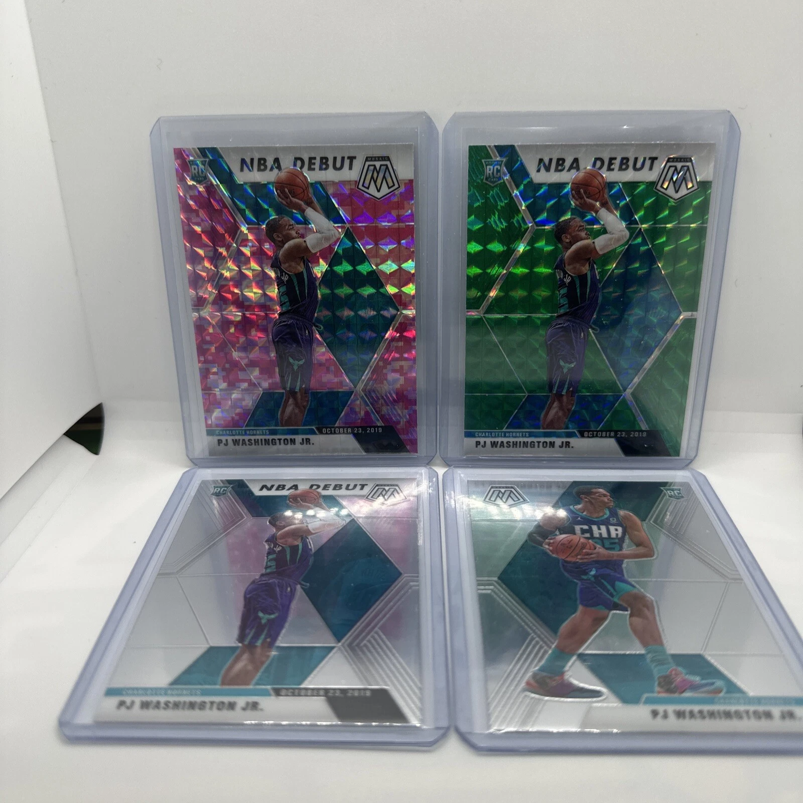4 - 2019-20 Panini Mosaic NBA Debut Pink, Green, Base PJ Washington Jr. #278
