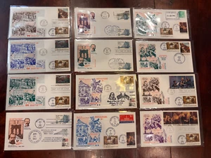 FIRST RANK 22 Covers / FDCs 1983-85 USA: Religion, Revolution, Jazz, President+ - Picture 1 of 2