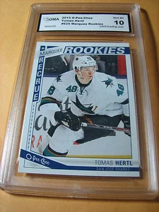 TOMAS HERTL SHARKS 2013 O-PEE-CHEE MARQUEE ROOKIES # 625 ROOKIE RC GRADED 10 - Picture 1 of 1