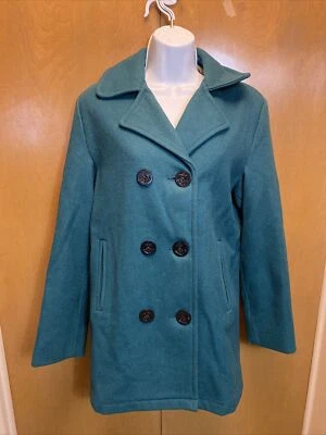Chaquetón Land’s End para mujer mezcla de lana verde mediano? Hecho en USA Foto 1 de 4