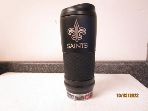 NFL New Orleans Saints 18oz Jr Sleath Travel Steel Tumbler - Dynasty Drinkware Cover
