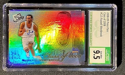 2008 PRESS PASS RUSSELL WESTBROOK CSG 9.5 GEM MINT CLASS OF 2008 FOIL G2329 - Imagem 1 de 2