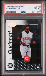 Ken Griffey Jr 2002 certificado hoja #145 PSA 8 casi nuevo-como nuevo Mariners Reds 13 superior - Imagen 1 de 2