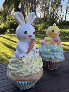 Cupcake di Pasqua in resina animali primavera decorazione casa decorazione vacanze regalo - Foto 1 di 6
