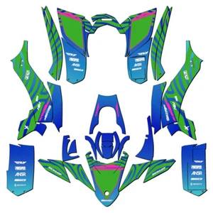2017-2021 YFZ 50 TIGRE Green Senge Graphics Kit Compatible with Yamaha - Picture 1 of 7