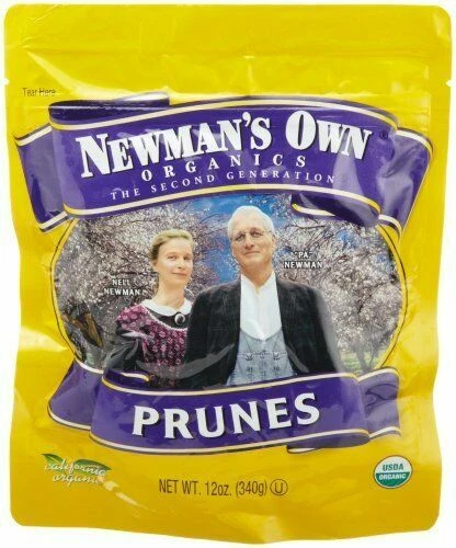 Newman's Own Organics California Prunes Pouches 12 Ounce