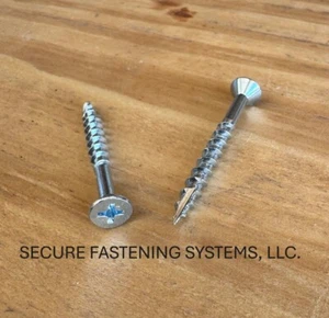 #8 X 1-5/8" PHILLIPS FLAT HEAD W/ NIBS PARTICLE BOARD SCREWS ZC 4,000/CS - Picture 1 of 2