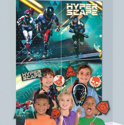 HYPER SCAPE Scene Setter BIRTHDAY party wall backdrop posters w/12 photo props - Image 1 of 3