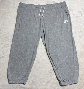 Nike Capri Jogger Womens Plus Size 3X Gray Organic Cotton Blend Sweatpants - Picture 1 of 12