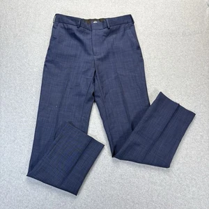 Dockers Dress Pants Mens 32x32 Navy Blue Plaid Lightweight Chino Casual Slacks - Picture 1 of 8