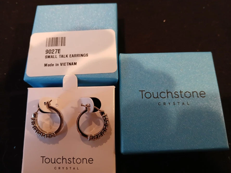 Touchstone Crystal by Swarovski Small Talk Earrings 9027E - Image 1 of 1