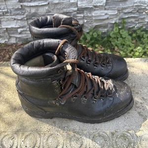 Vintage Italian Leather Mountain Hiking Boots Continental Sole Men’s  8 - Picture 1 of 14