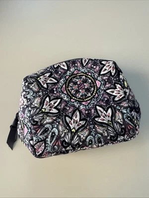 Vera Bradley Caramelo Medallón Viaje Cremallera Maquillaje Cosméticos Artículos de Aseo Bolsa Bolsa Foto 1 de 4