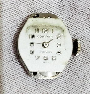 Vintage Corvair 17 Jewels Ladies Watch Movement for Parts or Repair - Picture 1 of 6