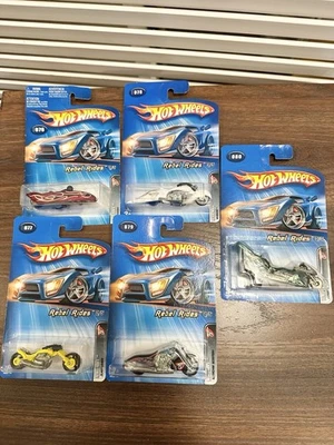 2004 Hot Wheels Rebel Rides Series Complete Set Of 5 Unopened - Image 1 of 4