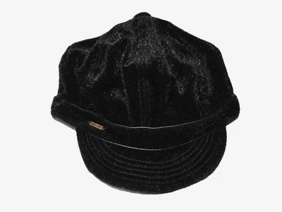 NINE WEST Mujer Gorra de Newsboy Sombrero Negro Piel Sintética Talla Única NUEVO Foto 1 de 4