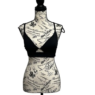 Top de bikini Shade & Shore para mujer negro gótico grunge moto 34C playa boho motociclista natación Foto 1 de 4