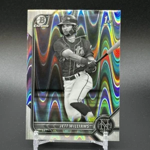 2022 Bowman Chrome Jett Williams Black & White RayWave SP #BDC-190 - NY Mets 1st - Picture 1 of 2
