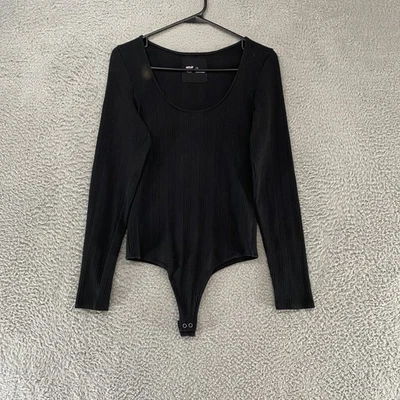 Aerie боди женщин большой черный ребристый длинным рукавом минималист капсулы ребро вязаный - Изображение 1 из 4