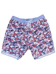 Nuovo Johnnie-O pantaloncini da bagno nascosti uomo blu Golfo mimetico foderato tronchetti medi M - Foto 1 di 6