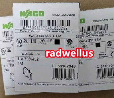 New in Box WAGO 750-452 Buscoupler DeviceNet Module PLC 750452 750-452 - Image 1 of 3