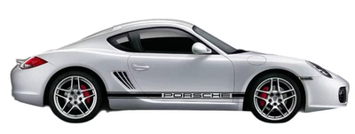 Juego de calcomanías gráficas laterales triple raya larga personalizada Porsche Cayman 2005-2014 Foto 1 de 4
