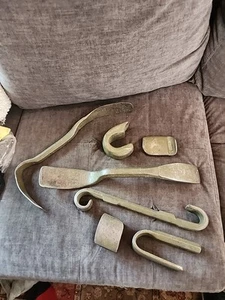 7pc Lot Porter Ferguson Auto Body Shop Tool Repair Dent Spoon DOLLY Bar USA - Picture 1 of 14