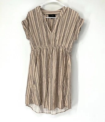 Sweet wanderer maternity dress women’s large Striped Short Sleeve V Neck - Image 1 of 4