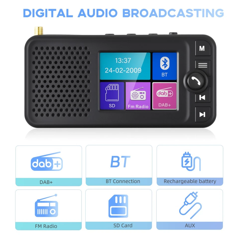 DAB Auto DAB+ Autoradio Adapter FM Transmitter Empfänger BT DAB+ Antenna - Bild 1 von 4