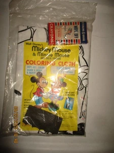 MICKEY Minnie Mouse Coloring Cloth 1974 Vintage USA 36" X 44" Walt Disney Sealed - Picture 1 of 5